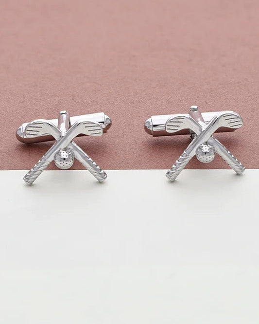 Hockey Stick Cufflinks in 92.5 Silver