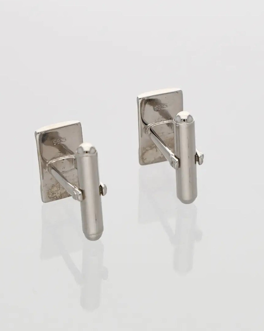 Square Cufflinks in 92.5 Silver