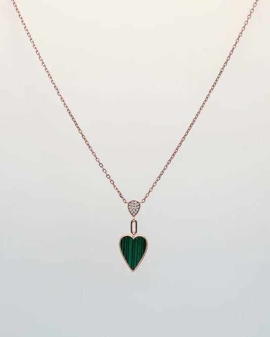 Rosalyn Verdure Heart Chain in 92.5 Silver
