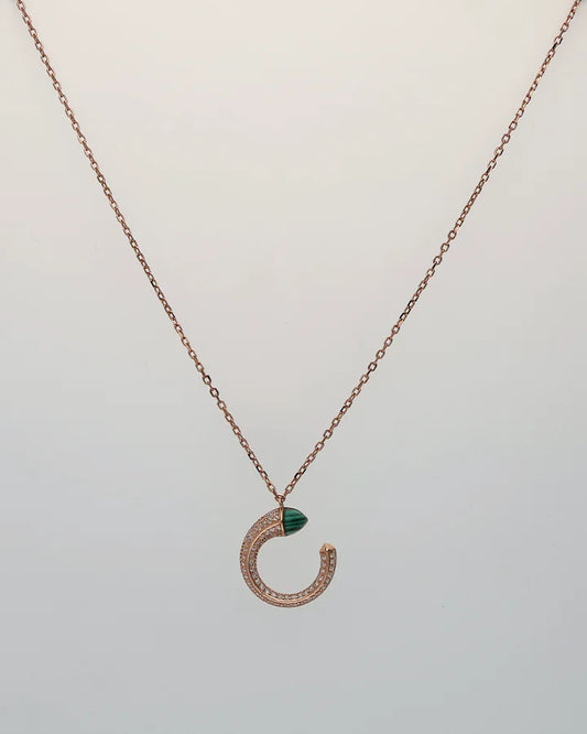 Moonelle Verdant Arc Chain in 92.5 Silver