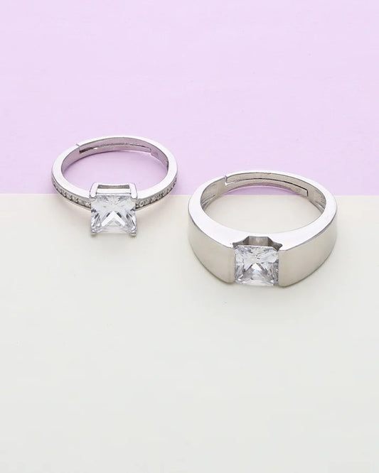 Velmora Duo Ring in 92.5 Silver