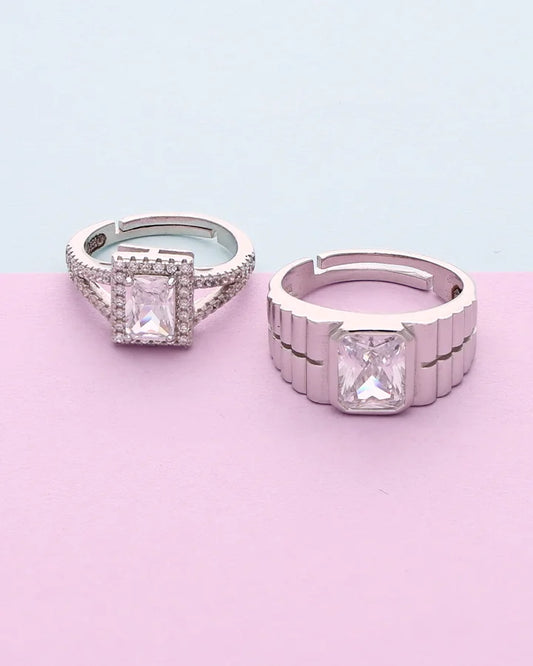 Infino Duo Ring in 92.5 Silver