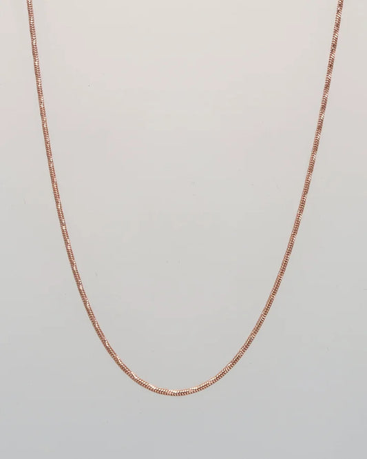 Serenique Warm Rose Gold Chain in 92.5 Silver
