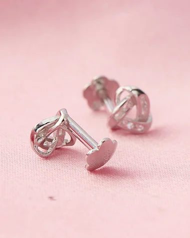 Triad Gleam Rhodium Studs in 92.5 Silver