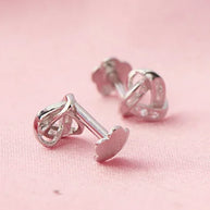 Triad Gleam Rhodium Studs in 92.5 Silver