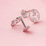 Butterfly Halo Rhodium Studs in 92.5 Silver