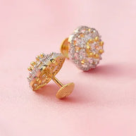 Celestial White Grace Studs  in 92.5 Silver