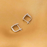 Dual Radiance Rhodium Studs  in 92.5 Silver