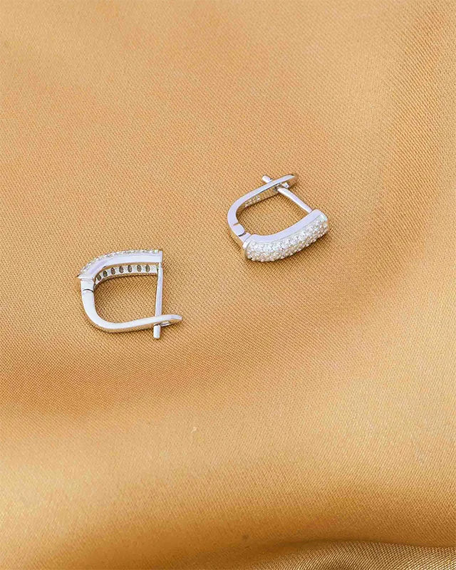 J Spark Rhodium Studs in 92.5 Silver