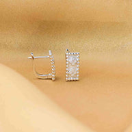 Grace Halo Rhodium Studs in 92.5 Silver