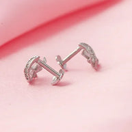 Blossom Curve Silver Studs in 92.5 Silver