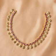 Antique Lakshmi Ruby Stone Necklace
