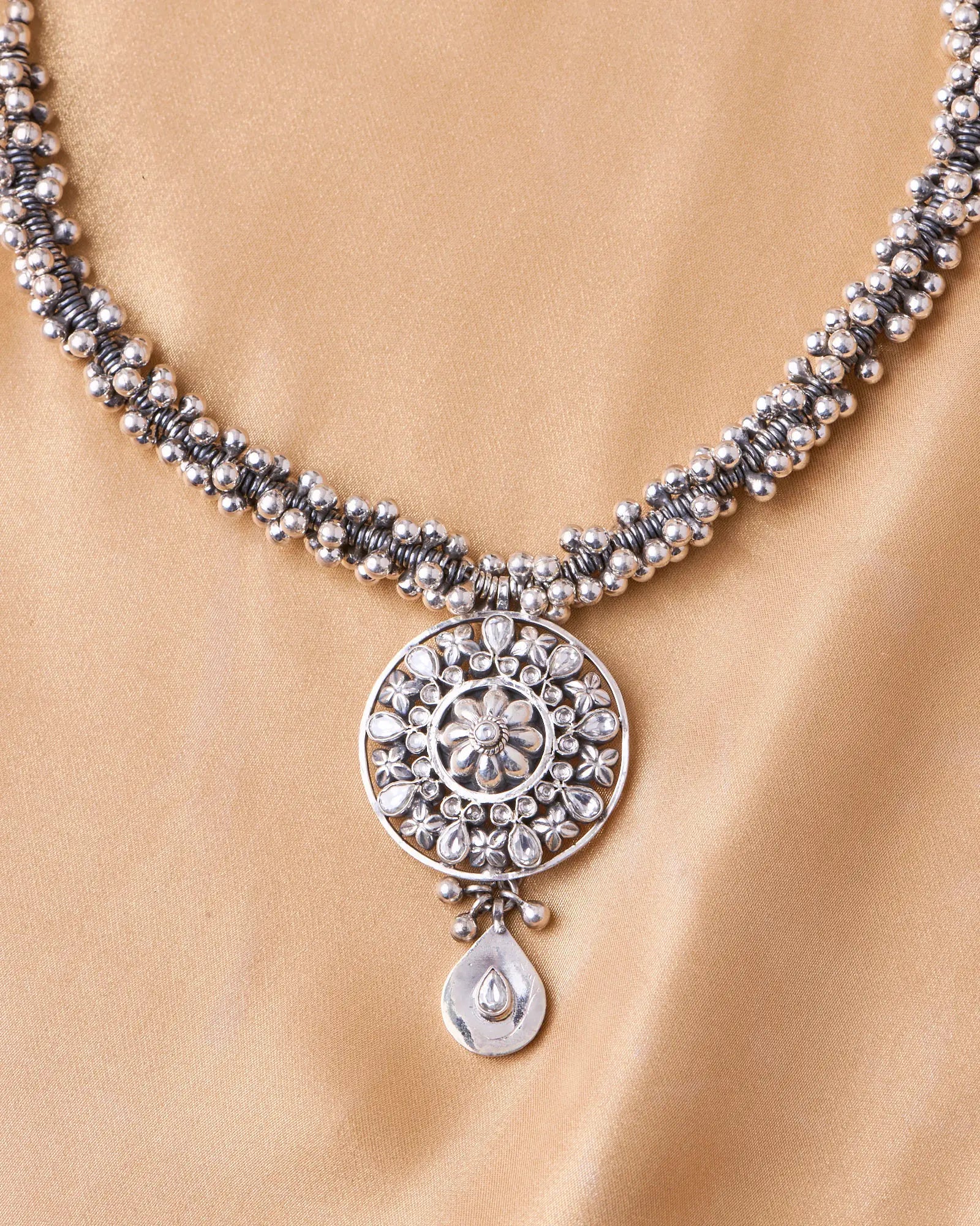 Oxidized Rajputi Ghunghroo Necklace