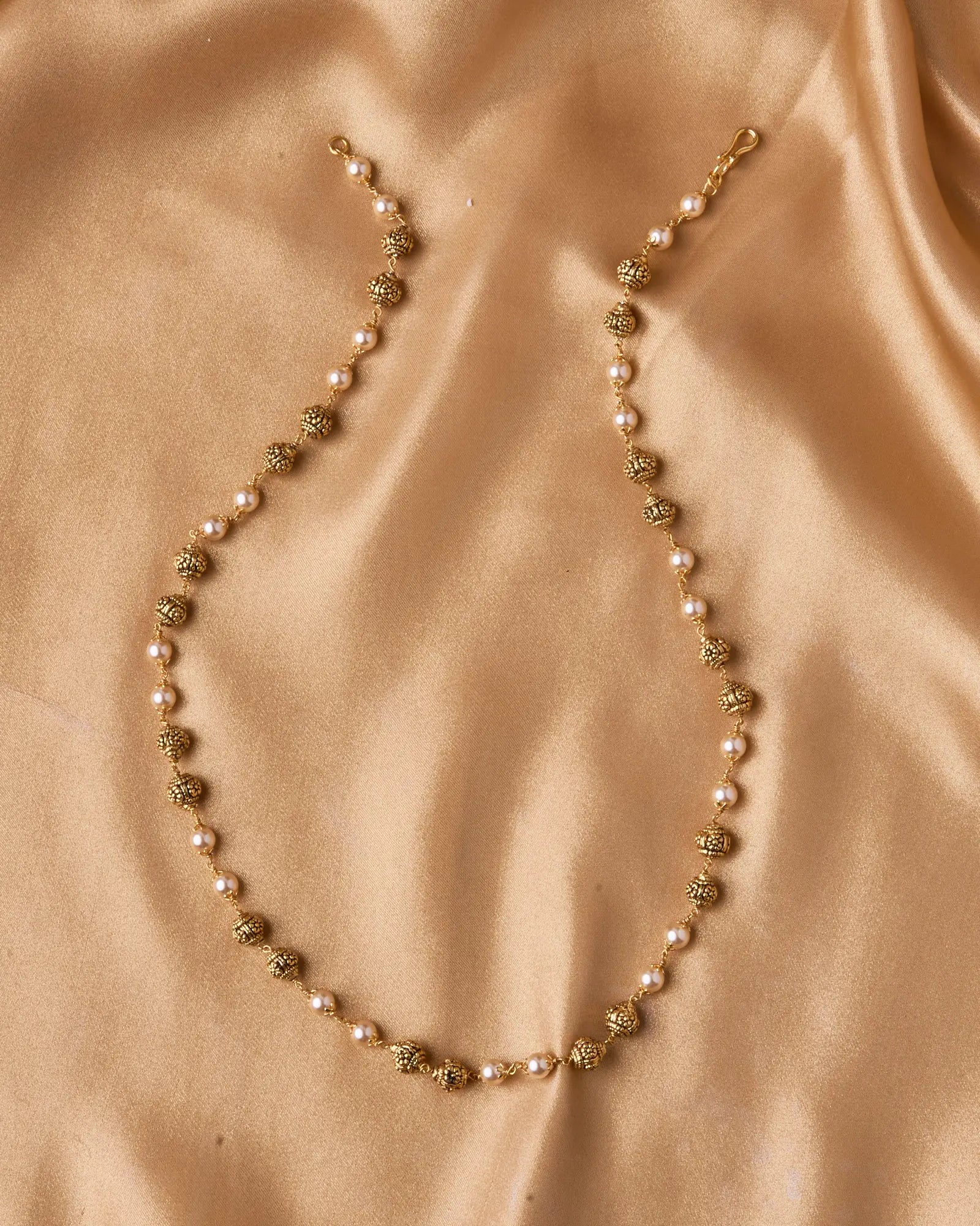 Antique Pearl Gundu Beads Mala