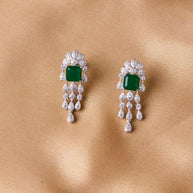 Ascending Elegance Green Silver Necklace