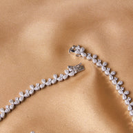 Ascending Elegance Green Silver Necklace