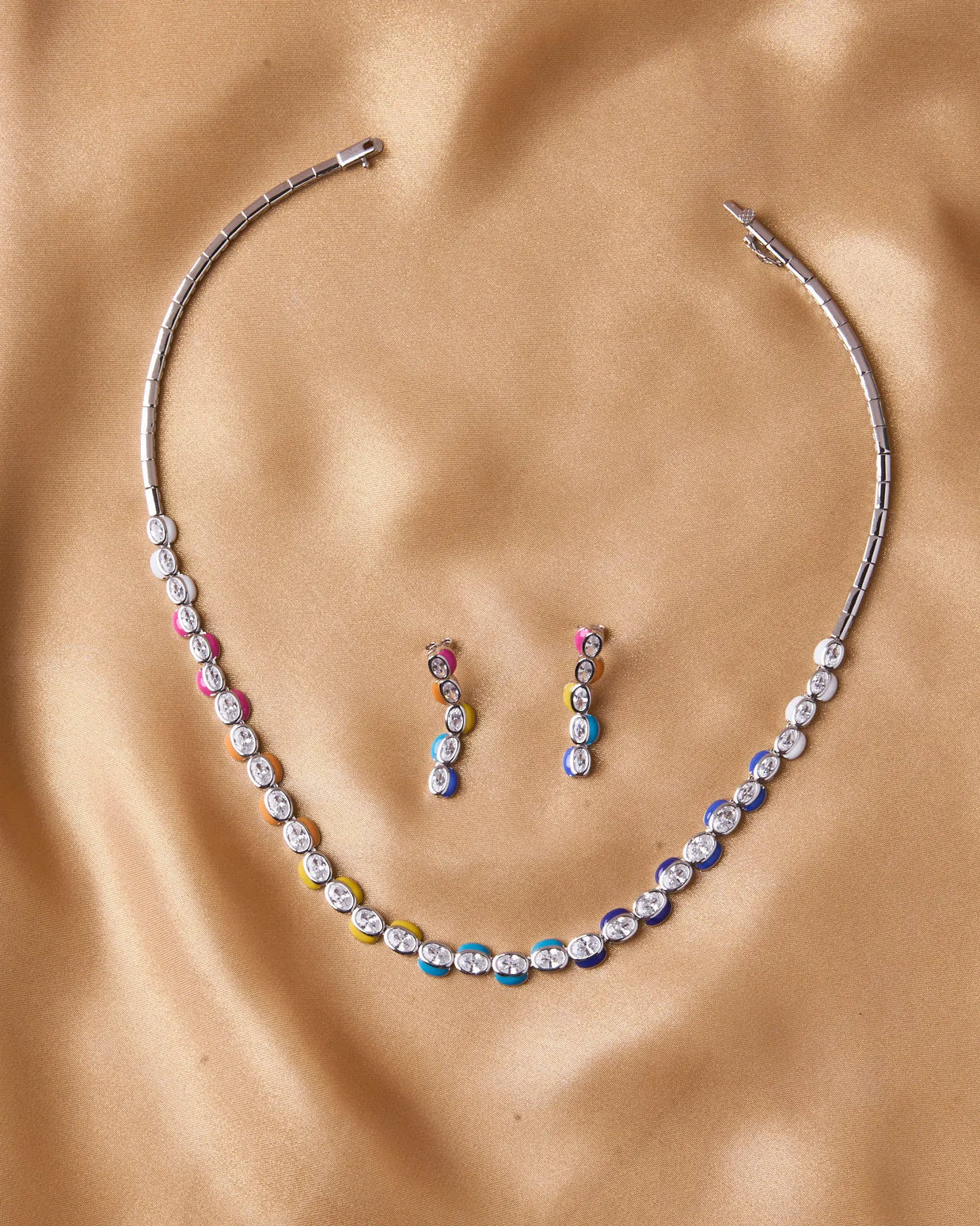 Aurora Bloom Enamel Necklace