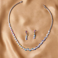Aurora Bloom Enamel Necklace