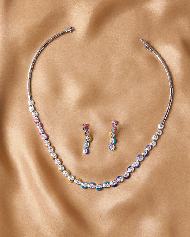 Aurora Bloom Enamel Necklace