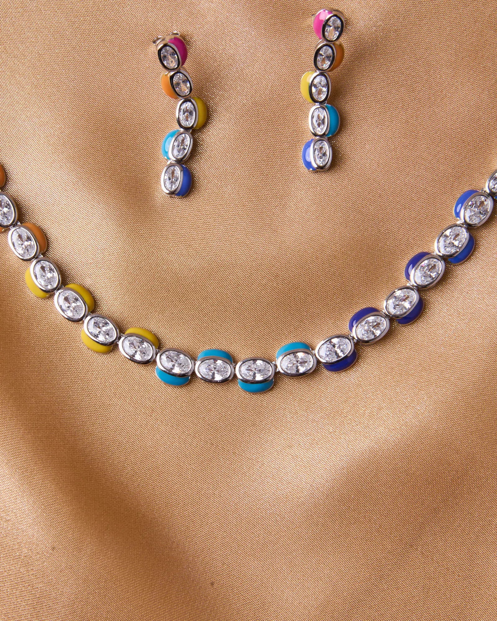 Aurora Bloom Enamel Necklace