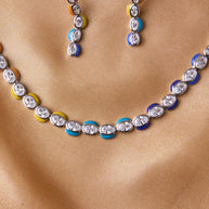 Aurora Bloom Enamel Necklace