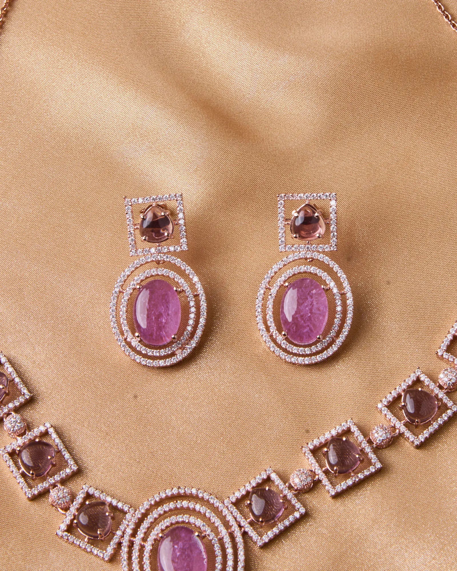 Silsila Amethyst Glow Rose Gold Necklace