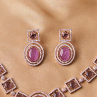 Silsila Amethyst Glow Rose Gold Necklace