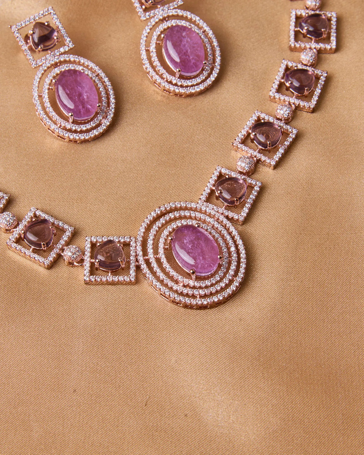 Silsila Amethyst Glow Rose Gold Necklace