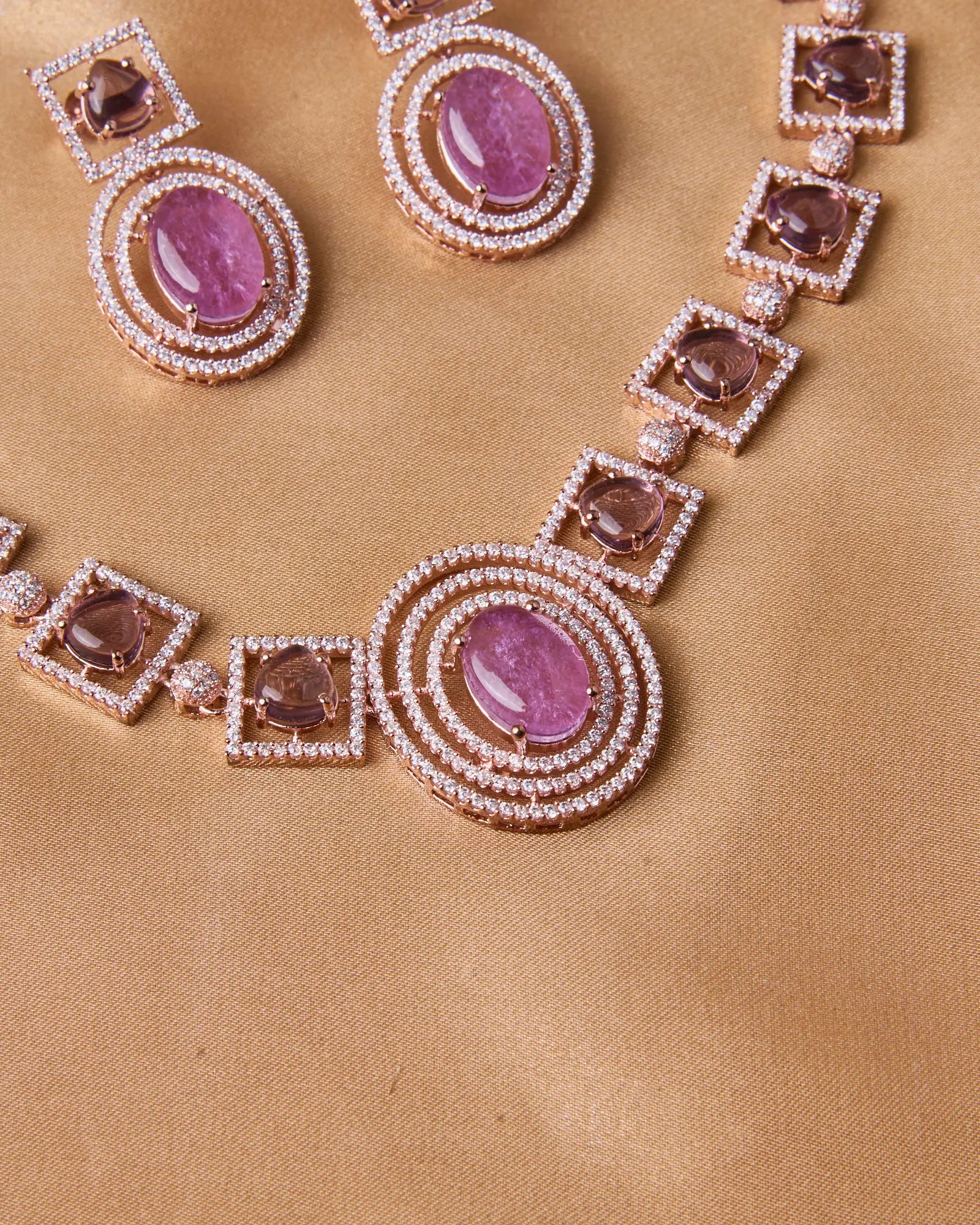 Silsila Amethyst Glow Rose Gold Necklace