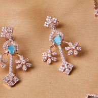 Silsila Aqua Serenity Rose Gold Necklace