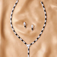 Serpent Noir Silver Enamel Necklace