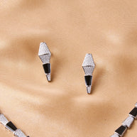 Serpent Noir Silver Enamel Necklace