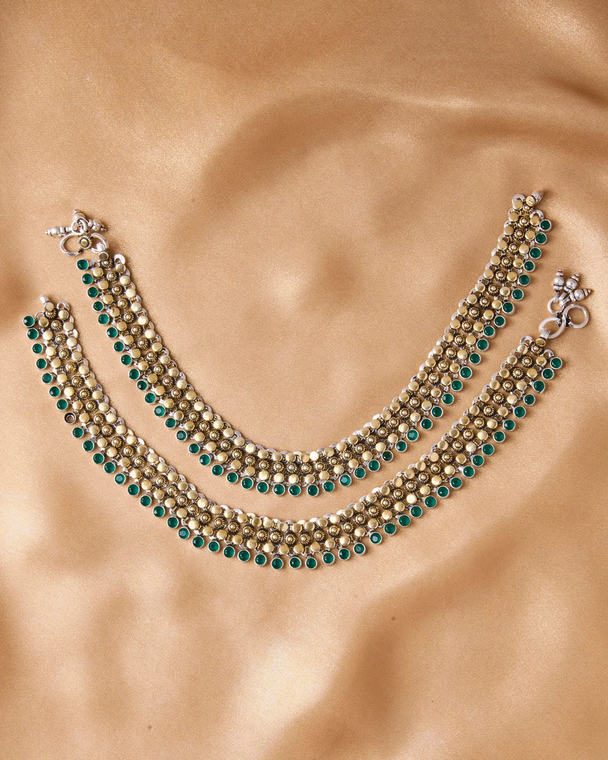 Silsila Antique Gold-Plated Jaipur Payal