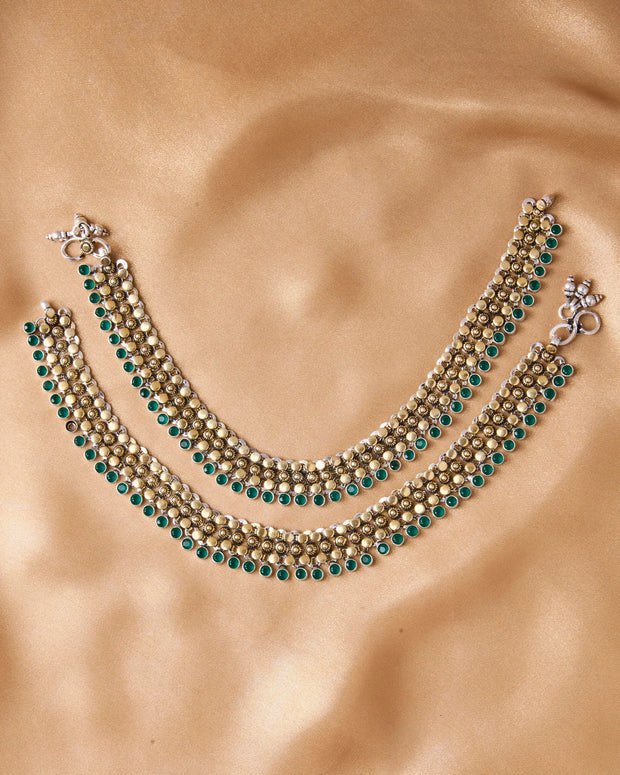 Silsila Antique Gold-Plated Jaipur Payal