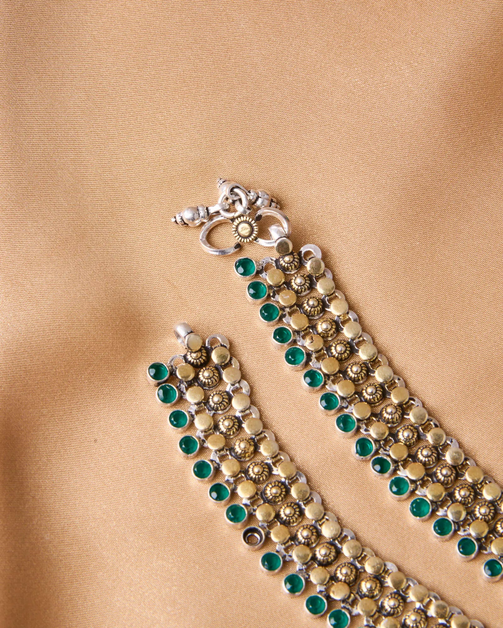 Silsila Antique Gold-Plated Jaipur Payal