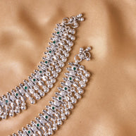 Silsila Oxidized Jaipur Payal with Silver Ball Hangings