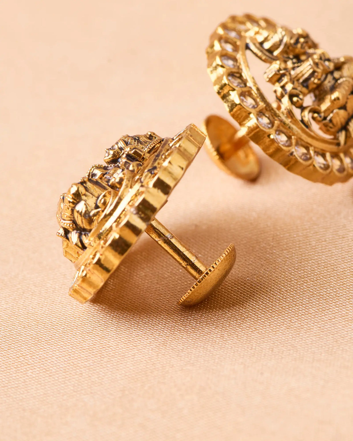 Antique Lakshmi White Studs