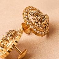 Antique Lakshmi White Studs