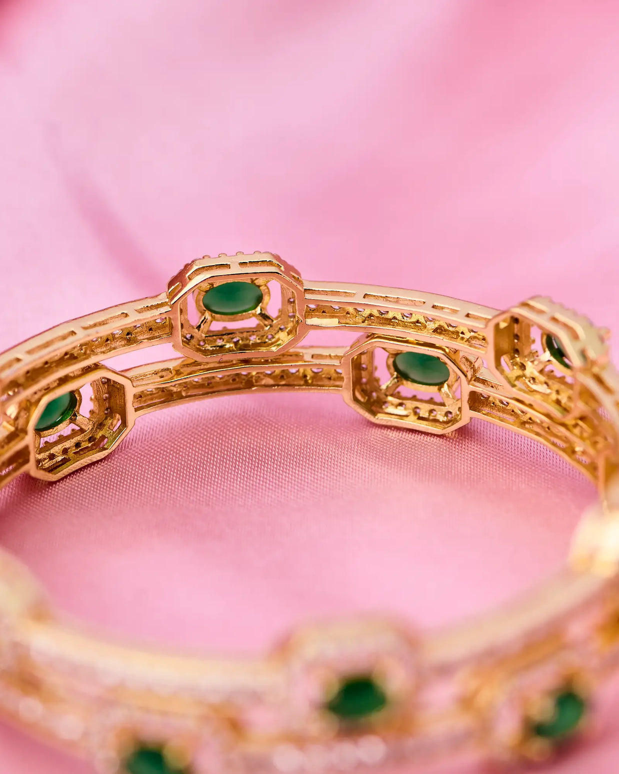 Silsila Emerald Harmony Bangle