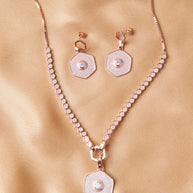Silsila Hexa Grace Rose Gold Necklace