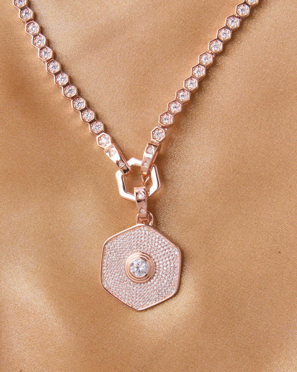 Silsila Hexa Grace Rose Gold Necklace