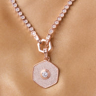 Silsila Hexa Grace Rose Gold Necklace