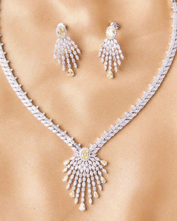 Sunlit Grace Silver Necklace