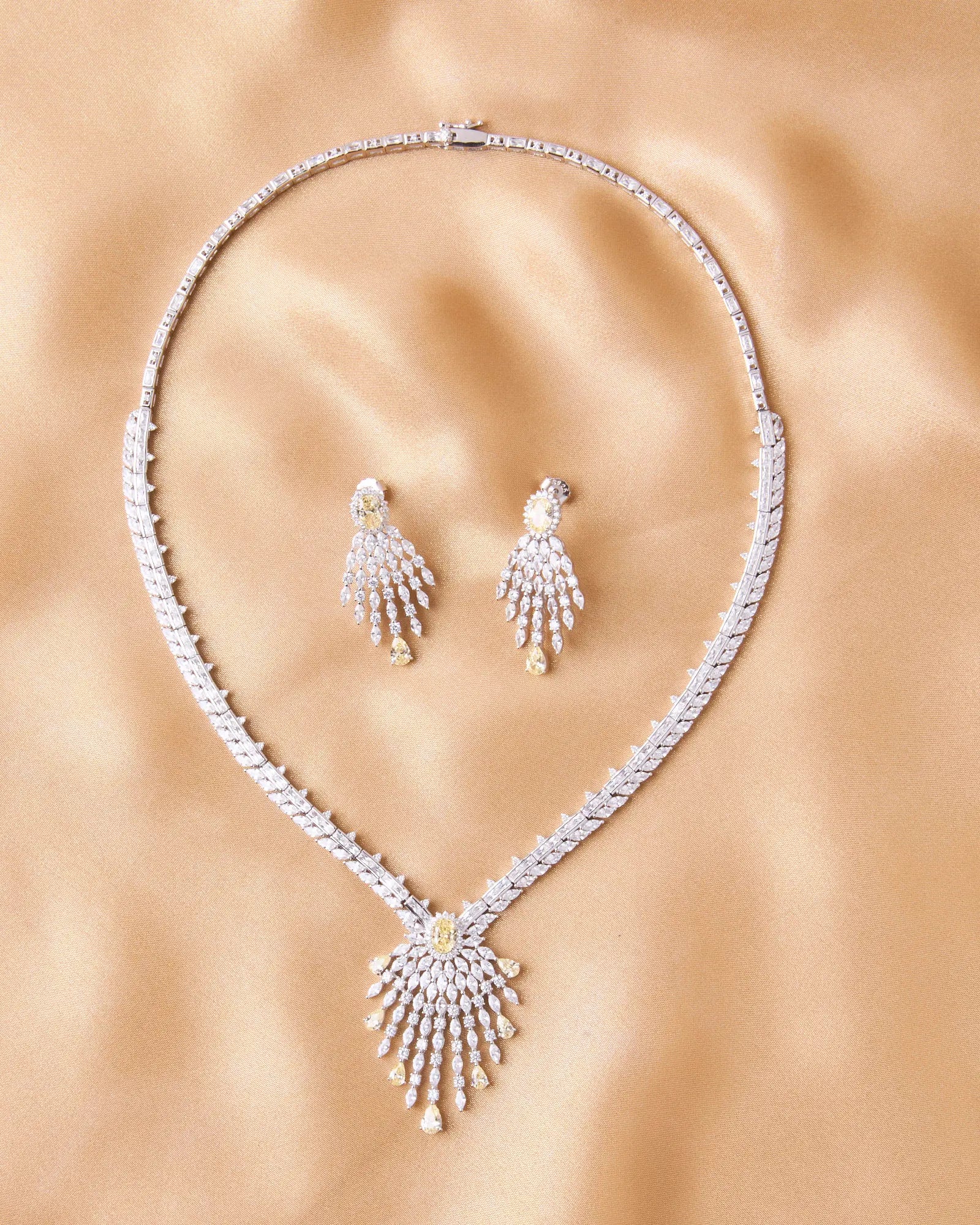 Sunlit Grace Silver Necklace