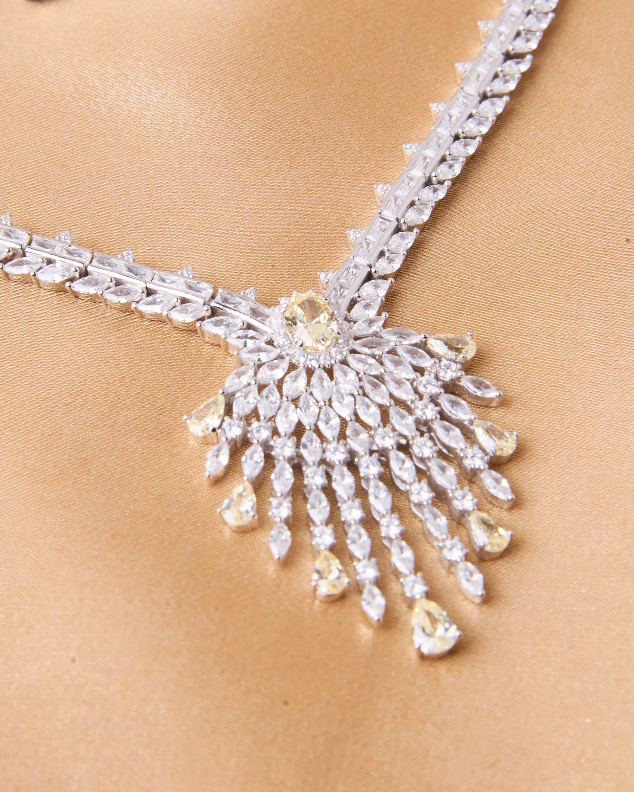 Sunlit Grace Silver Necklace