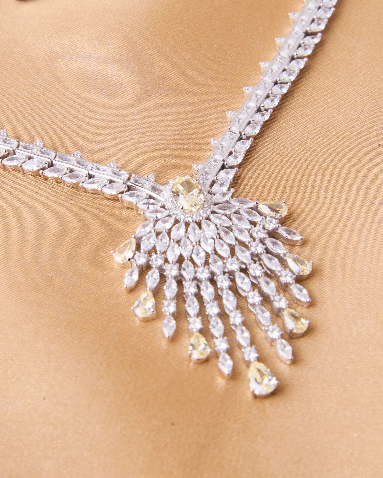 Sunlit Grace Silver Necklace