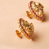 Antique Lakshmi Ruby Studs