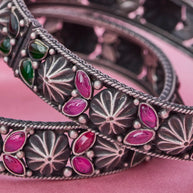 Twilight Ruby Kundan Bangle