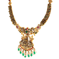 Peacock Elegance: Antique Flair Necklace