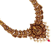Regal Radiance: Lakshmi Peacock Necklace